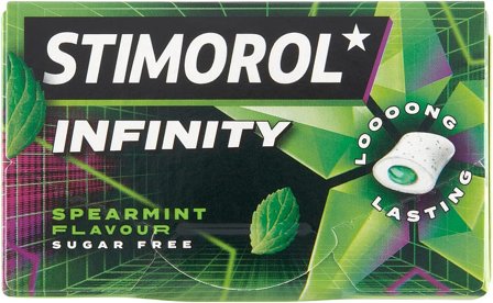 Stimorol Tyggegummi Infinity Spearmint 22 g, Helse & Madvarer, Snacks, Tyggegummi