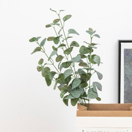 Kunstige planter lange grønne eukalyptus blad jule pynt