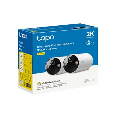 TP-Link Tapo C410 Smart Wire-Free Indoor/Outdoor Security Camera (4-pack)