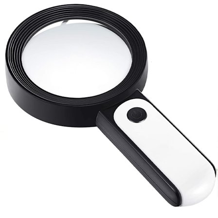 30x forstørrelsesglas, stort forstørrelsesglas med 18 LED'er, bærbar