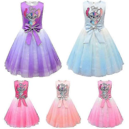 Lilo Stitch-kostyme med plissert skjørt for jenter