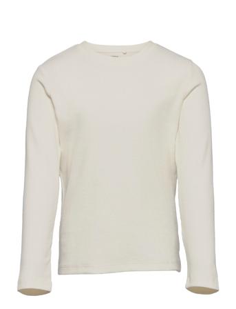 Top L S Basic Rib T-shirts Long-sleeved T-shirts Hvit Lindex*Betinget Tilbud
