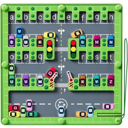 Magnetisk alfabetlabyrint, Montessori-leksaker, alfabetspussel för småbarn, sensoriska leksaker för finmotorik, presenter till ...