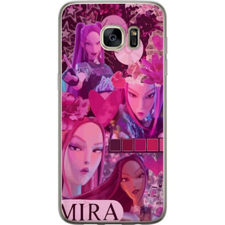 Yhteensopiva Puhelinkuori Samsung Galaxy S7 edge Kpop Demon Hunters Mira Rosa Estetik Stjärnor Hjärtan Cosmic Fantasy