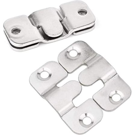 (10 paria) Uppoasennuskiinnike, lukittuva valokuvakehyskoukku, raskaan käytön kuvakiinnike Z-pidike suurille kuville taidegallerian seinäkiinnitykseen