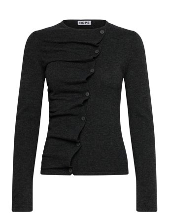 Hope | Wave Cardigan Grey Cashmere Blend-34 | 40