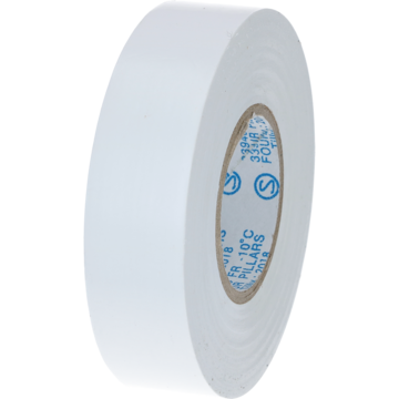 TAPE EL 19MMX20M PVC-S HVIT