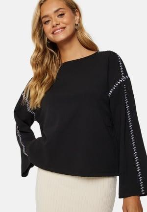 VERO MODA - Valentina LS Top XS - Black - Kläder - Dam - Bubbleroom