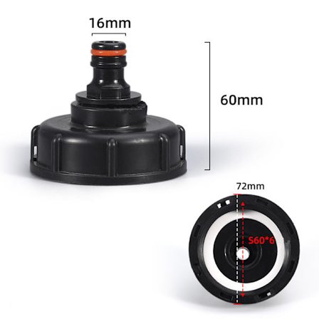 Haneadapter til IBC-beholder 3/4 tomme 3/4 inch 3/4 inch