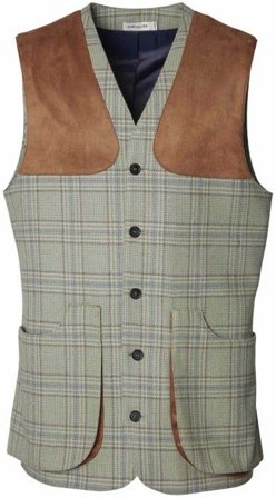 Chevalier Wiston Tweed Shooting Vest Men Willlow Checked - Vester