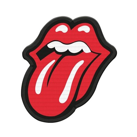 The Rolling Stones Tongue Strykjärn på lapp En storlek Röd/Svart