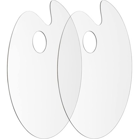 2 STK Akryl Maling Palette Malingsbakke Klar Malingsbakke Palette, Let Rengøring Non-Stick Kunstner Palette til Olie Akvarel Håndværk DIY Kunst Maleri