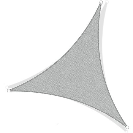 Varjopurje, vedenpitävä markiisi UV-suoja kolmion muotoinen varjopurje puutarhaan, terassille, leirintään (333m, harmaa)
