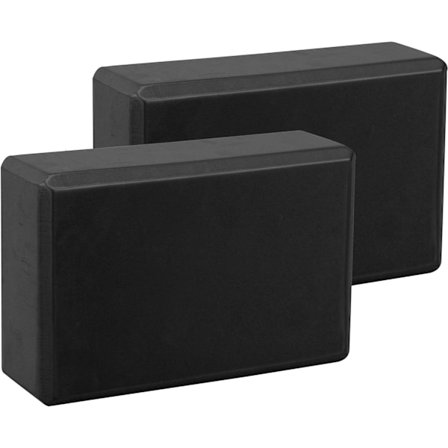 Yoga Blokker 2 Stykker Treningsklosser - Komfortable Trenings Yoga Blokker, Sklisikre, Lettvægt, Egnet til Reise Pilates Praksis (Svart)