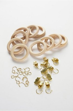 Jotex - Gardinring 10-pak Natur - TRUDE - Køb Gardintilbehør hos Jotex