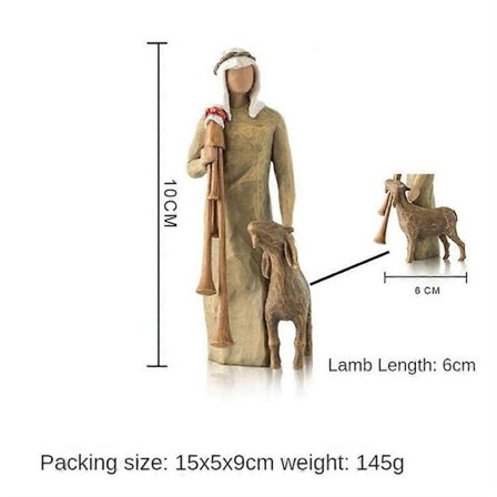 Krippefigurer Statue Willow Tree Julekrybbe Figurer Skulpturert Håndmalt Religiøs Ornament Hjemmeinnredning Julegaver