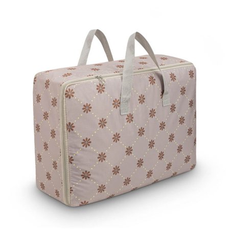 105 L Tøjopbevaringsposer med Håndtag og Lynlås, Rejse Flytteposer til Tøj Pude Tæpper, Fugtsikre, Robuste, Lugtfri (Grå)