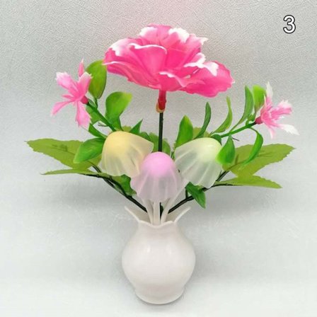 Färgglada lilla nattljus LED svamp nattlampor 3 3