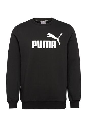 Ess Big Logo Crew Fl Sweat-shirt Genser Svart PUMA