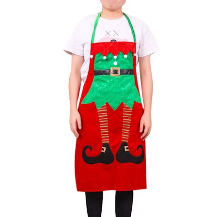 Christmas Elf Tyg Förkläde Standard vuxenstorlek