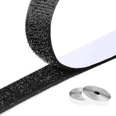 Klettbånd med lim, 8m dobbeltsidig klebende tape, kraftig selvklebende