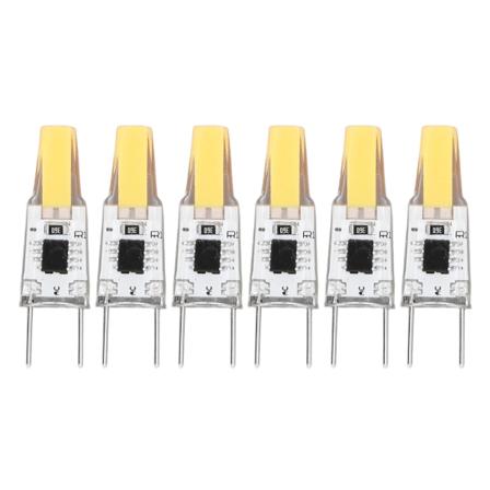 6 st G8 LED-lampa 3W COB Dimbar 360 Graders Ljus Energisparande 50000 Timmars Ljuskällor för Takvägg 100-130V Varm Vit