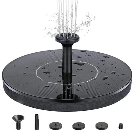 INF Vattenfontän solcellsdriven 13 cm Svart