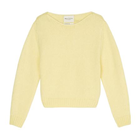 Marc O'Polo Round-neck Stickat gul, Dam Stickade tröjor & koftor, Dam, Storlek: M