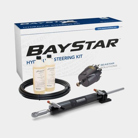 Hydraulische besturingspakket BayStar, voor binnenboordmotoren tot 75 pk + stuurpomp + hydraulische slang + olie + cilinder HC4461-3