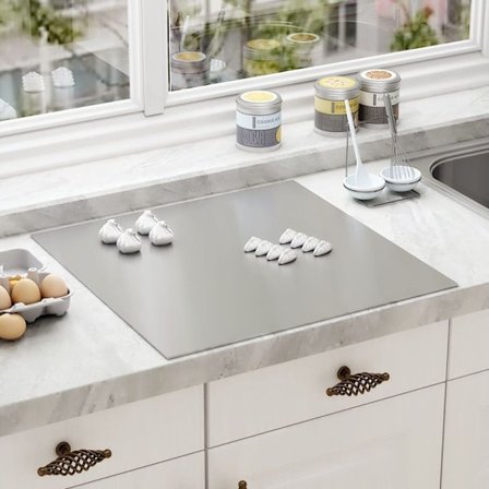 30x40cm Skjærebrett i rustfritt stål med kant, rektangulært sklisikkert skjærebrett for hjemmet, anti-mugg, 30x30cm/30x40cm