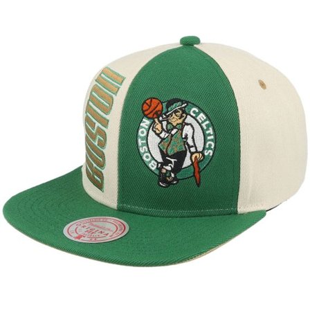 Mitchell & Ness - NBA Grön snapback Keps - Boston Celtics Pop Panel Off White/Green Snapback @ Hatstore