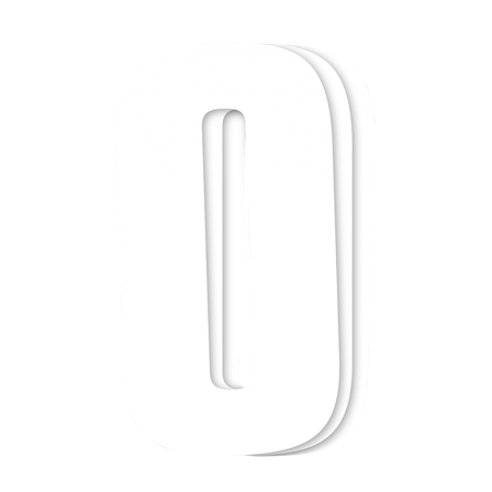 Numere Blackbird 16x7.5 PVC Alb 3 Buc