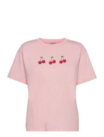 Organic T-Shirt Ss T-shirt Top Lyserød Barbara Kristoffersen By Rosemunde