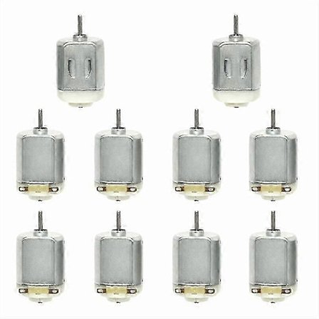 DC motor 3V-6V 130 16500rpm for elektrisk DIY (sett med 10 stk), Ladacea