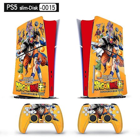 Playstation 5 Slim Ps5 Slim Dragon Ball Anime Skin -tarra ja set, naarmuuntumaton (levy-0015)