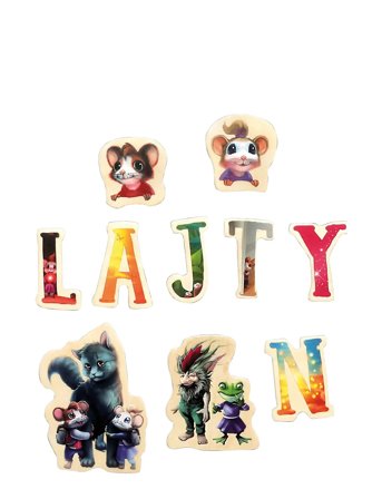 Musse & Helium Magnetbokstäver Patterned Micki Leksaker