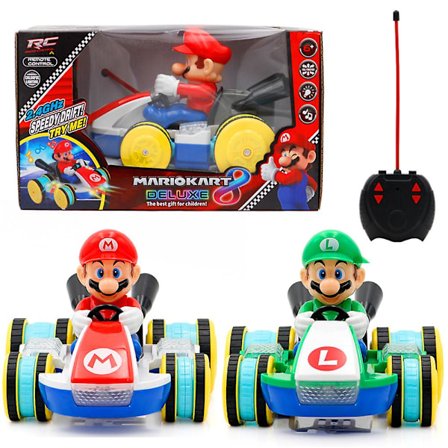 Super Mario Bros Kart Fjärrstyrda bilar Mario Luigi Rc Racing Toy med ljud och ljus Barn födelsedagspresent