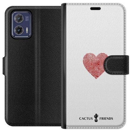 Kompatibelt Lommeboketui til Motorola Motorola Moto G73 Cactus and Friends - Fingerprint Love