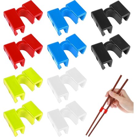 10 Stykker Spisepindehjælp Genanvendelig ValueBargain Spisepinde Træningshængsel Forbindelse til Begyndere og Voksne Holdbare Køkkentilbehør til Skil