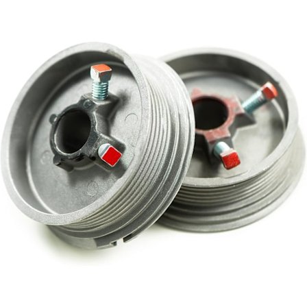 2025 Seneste Model Overhead Garageport Dele 400-8 Standard Løft, Op til 8" Høje Døre Garageport Kabeltromle (Par) Sølv