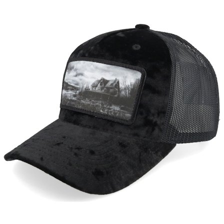 Scenes - Black - trucker - Cap - Quiet Place Velvet Black/Black A-frame Trucker - Hatstore