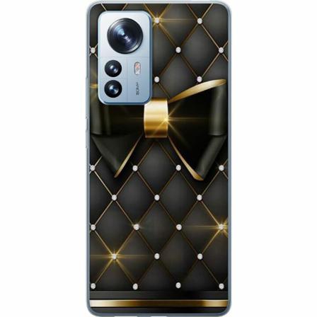 Xiaomi 12 Pro Genomskinligt Skal Gyllene Rosett