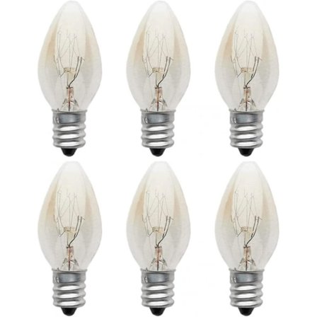 6 lyspærer E12 lyspære 220v 10w C7 spids pære lille scr