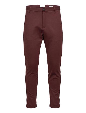 Superflex Knitted Cropped Pant Chinos Bukser Burgunder Lindbergh*Betinget Tilbud