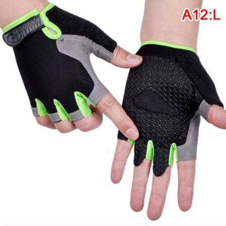 Cykling Anti-slip Anti-svett Herr Dam Half Finger Handskar Breat