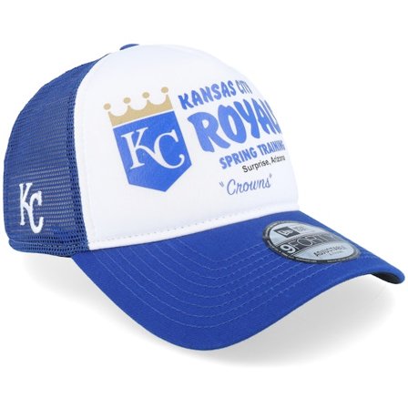 New Era - MLB Blå trucker Caps - Kansas City Royals Team 9FORTY White/Royal Trucker @ Hatstore