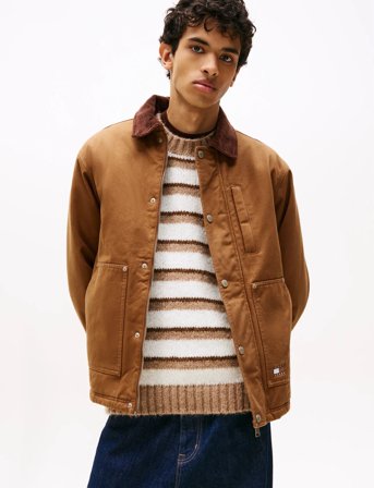 Tommy Jeans Tjm Twill Chore Jacket - Brown - S