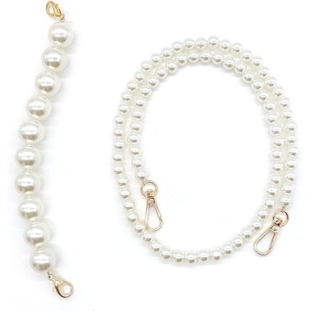 2 stk. Perle Håndtak Kjede Veske Håndtak Skulder Kjede Imitasjon