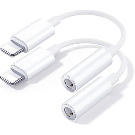 2-pak iPhone Jack Adapter Lightning Adapter 3,5 mm Jack Stik Earphone Adapter Aux Audio Jack Kabel Headset Dongle Tilbehør til iPhone 14/13/12/11/X