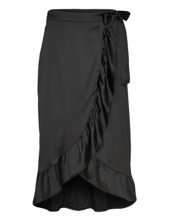 Kasinda Skirt Knälång Kjol Black Kaffe